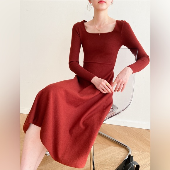 ♥️Red Thick Sweater Dress - Picture 5 of 9